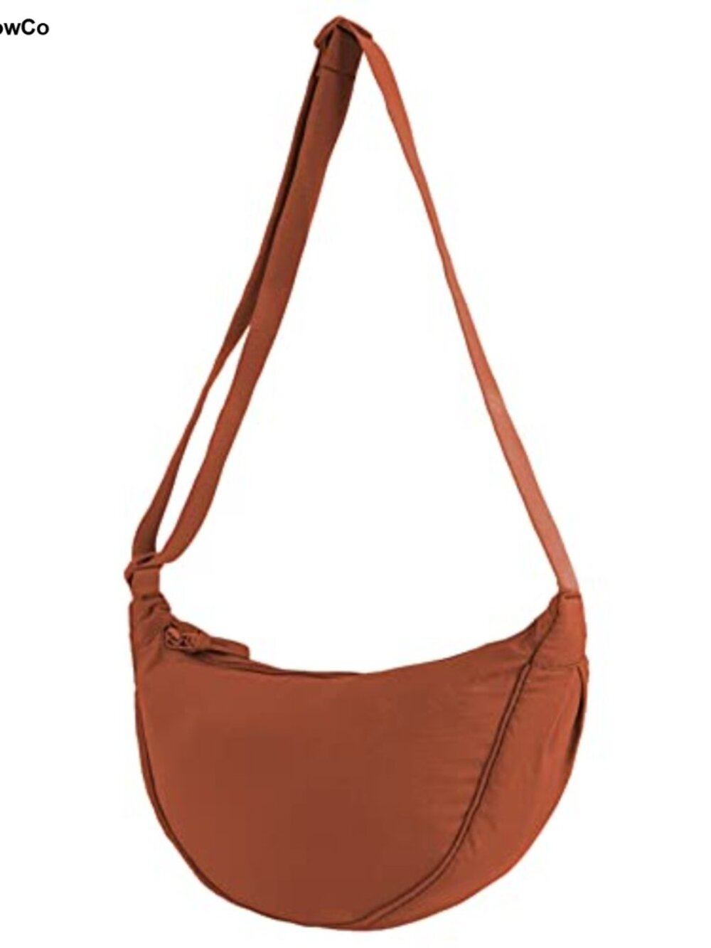 Trendy Crescent Hobo Crossbody Bag Nylon Adjustable Strap Shoulder Purse
